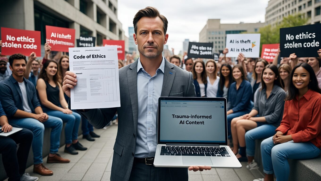 A pragmatic look at absolutist views on AI ethics and why transparency and accountability, not moral panic, should shape content design today.